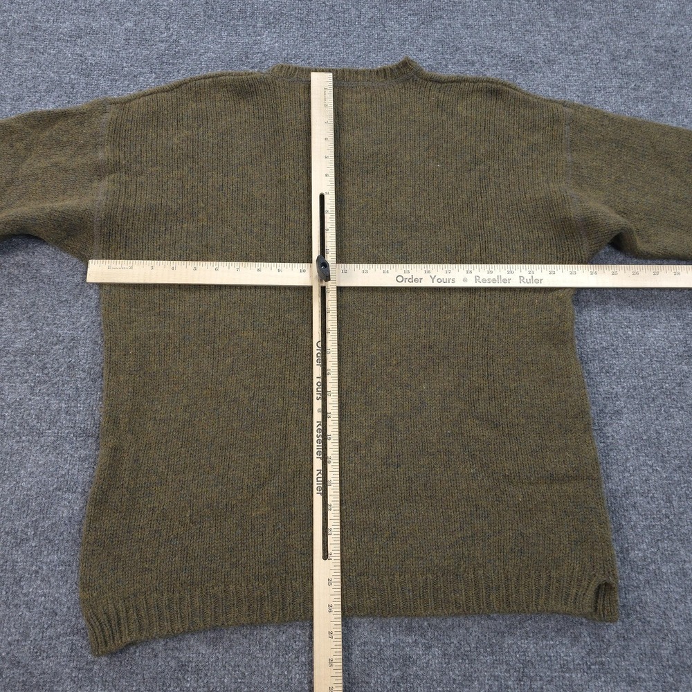 Vintage American Eagle Sweater Mens Medium Green Wool Crew Neck Knit 90s‎ Y2K - Picture 6 of 10